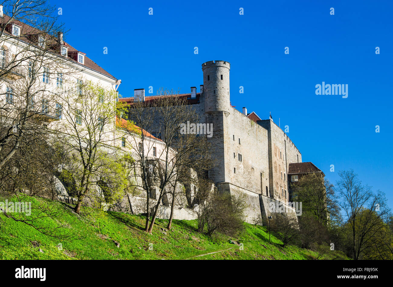 View of the Toompea in Tallinn, a beautiful spring day Stock Photo