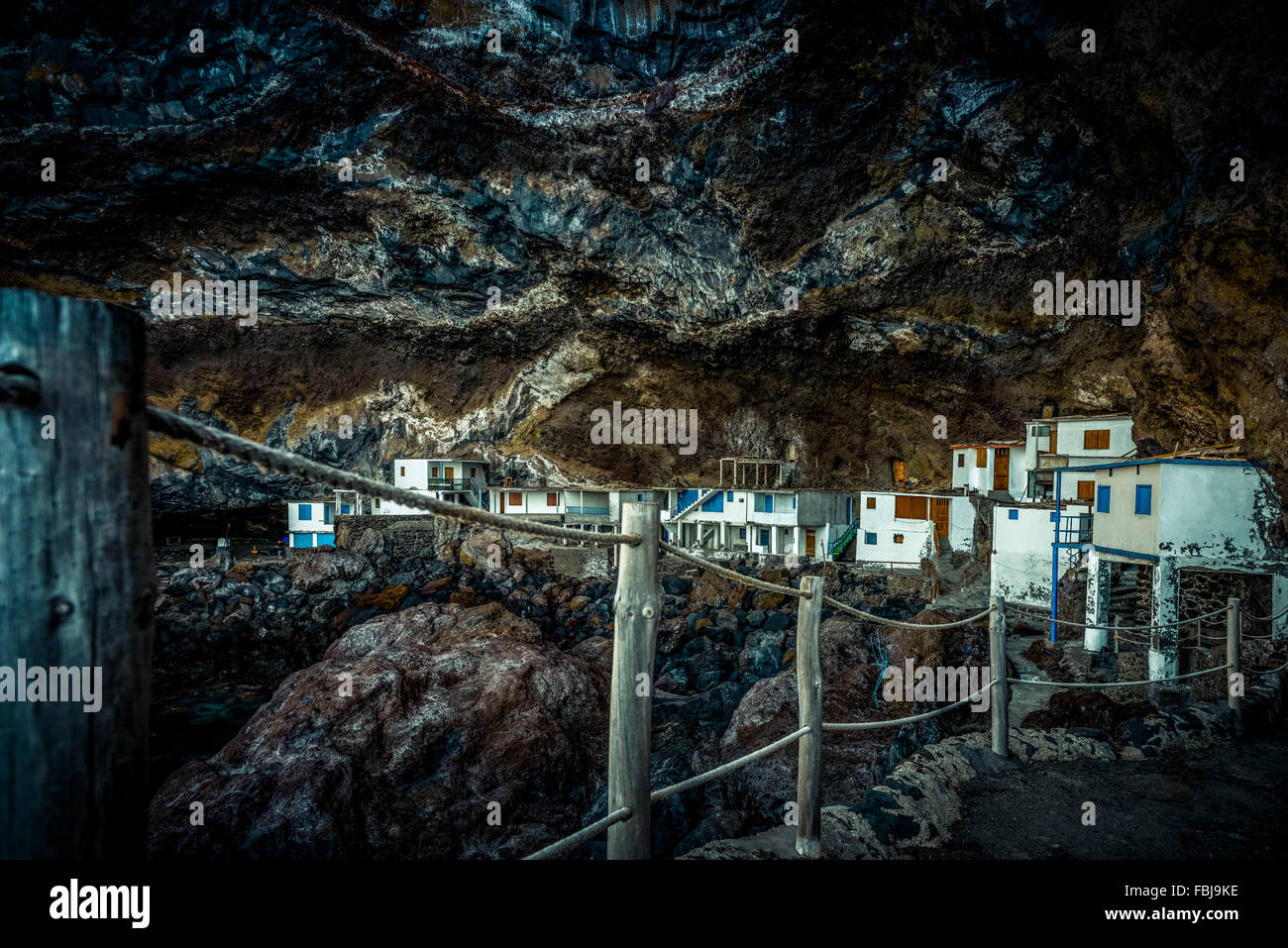 Spain, the Canaries, La Palma, houses, cave, Poris de Candelaria