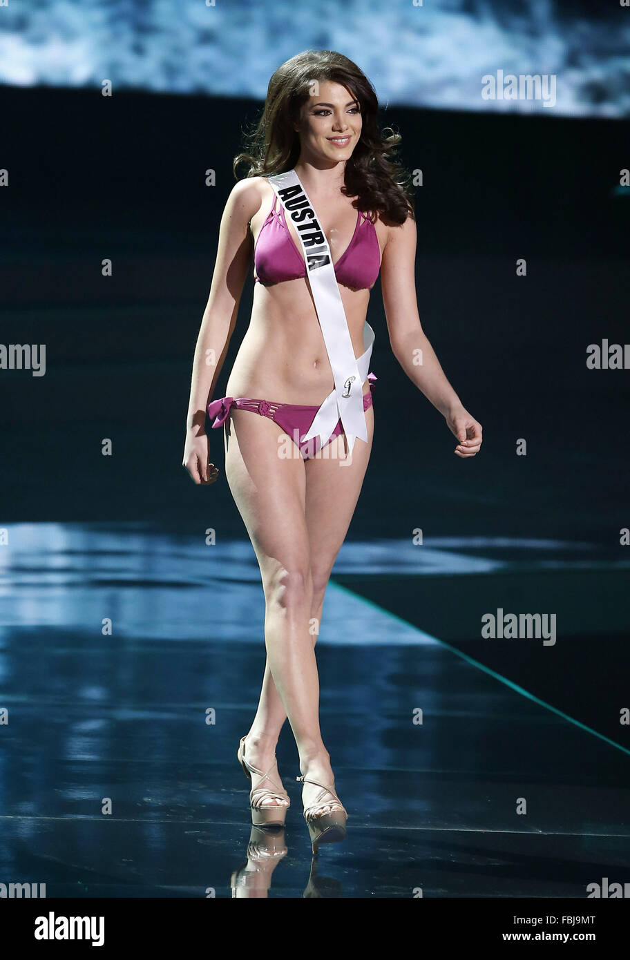 Miss Universe 2015 Preliminary Competition at The AXIS at Planet Hollywood Resort & Casino Las Vegas  Featuring: Miss Australia, Amina Dagi Where: Las Vegas, Nevada, United States When: 16 Dec 2015 Stock Photo