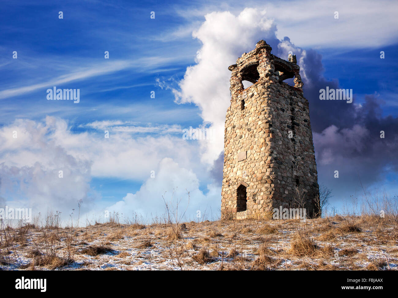 Ancient old stone watchtower on hi-res stock photography and images - Alamy