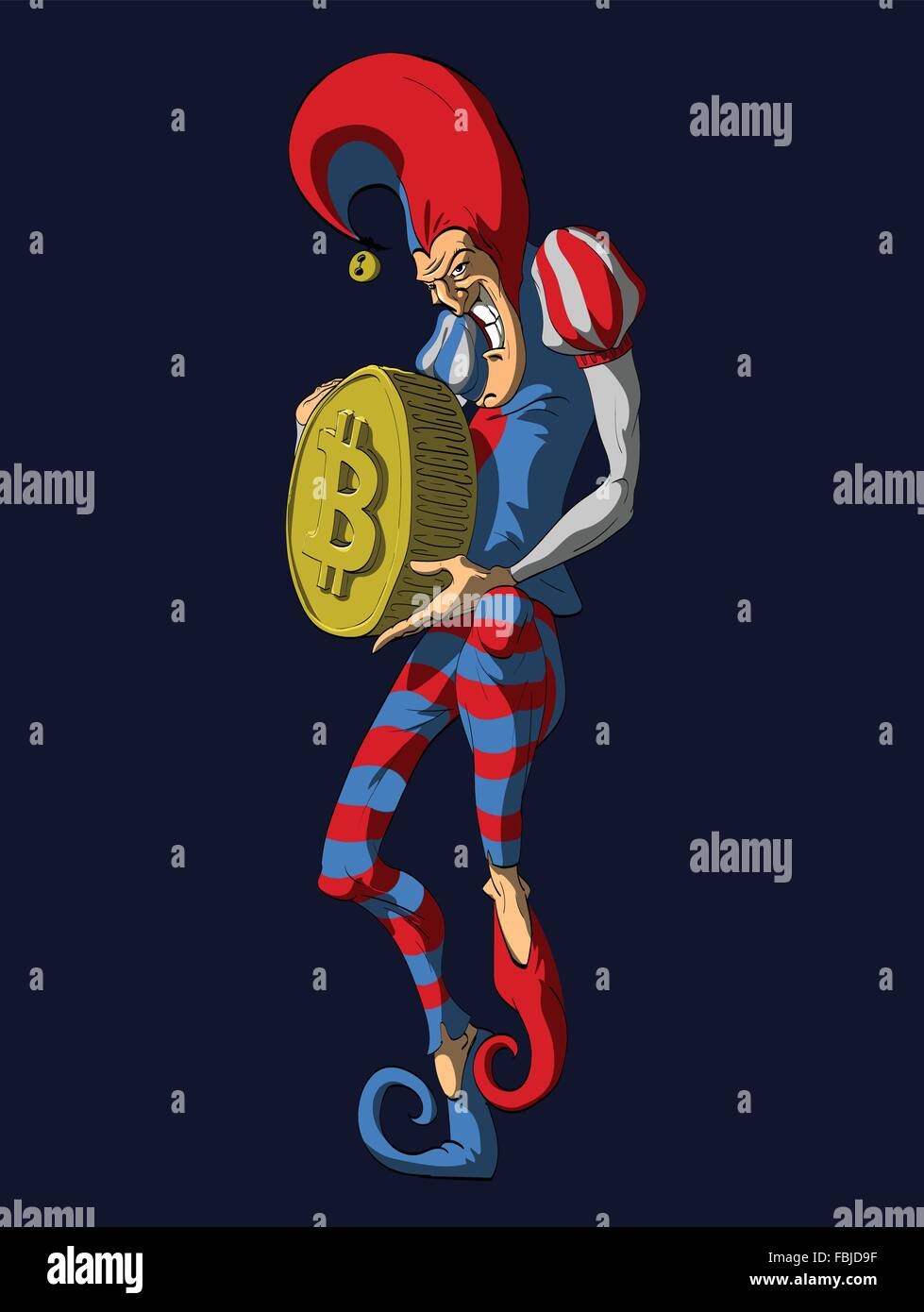 Joker vector cartoon hi-res stock photography and images - Alamy
