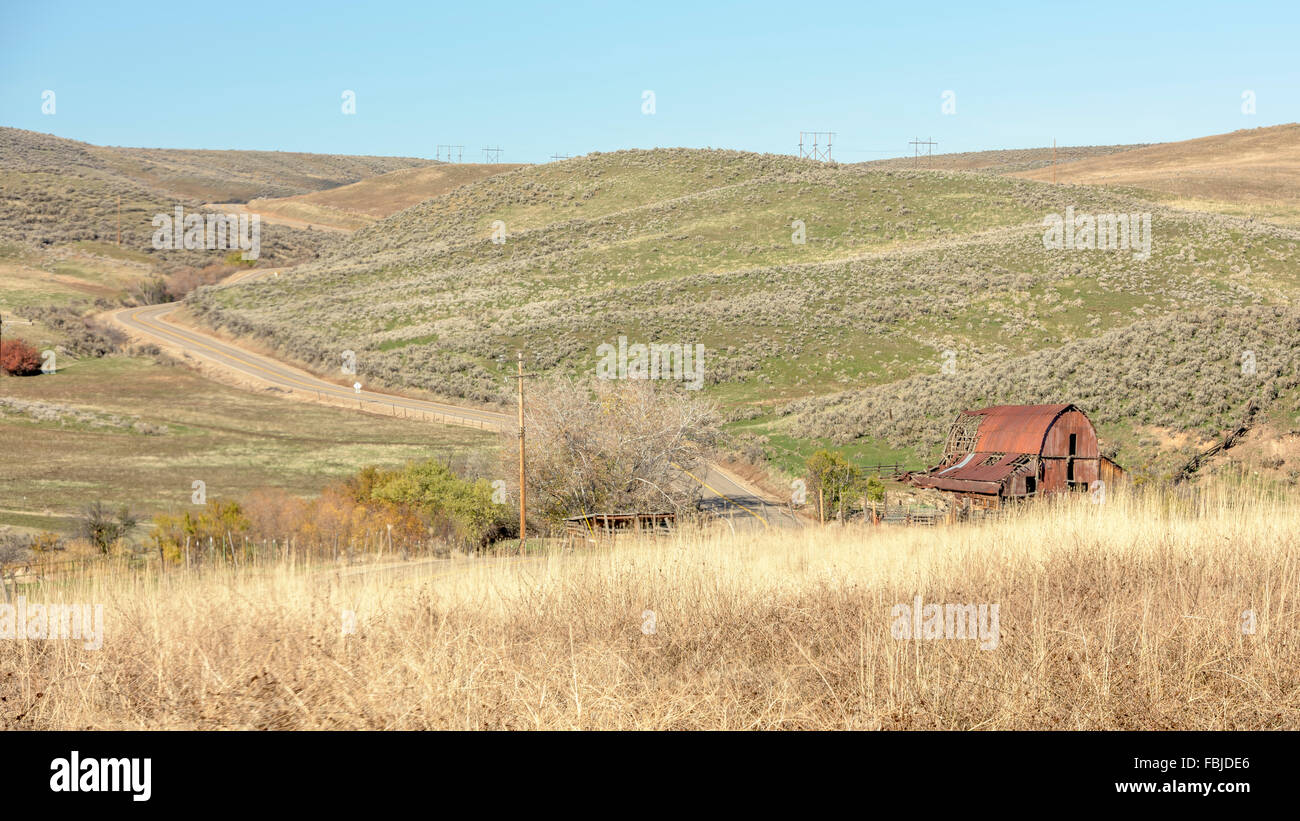 Iconic barn in Boise Idaho Stock Photo