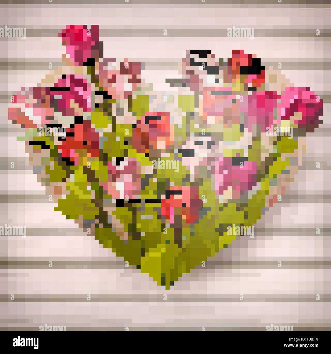 Rose flowers in heart shape. EPS 10 Stock Vector Image & Art - Alamy