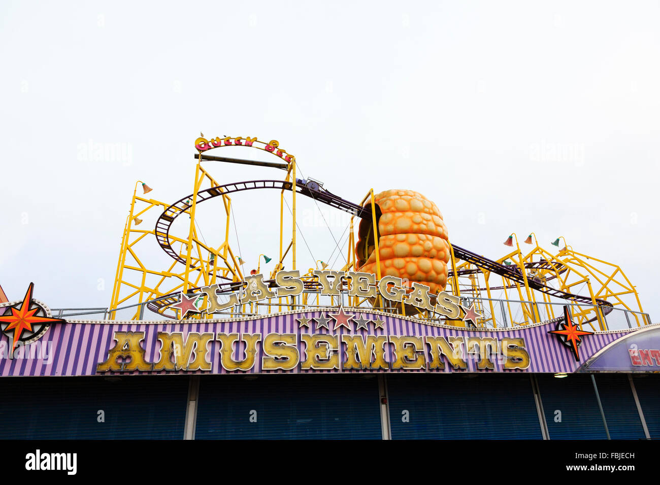 'Las Vegas' Amusement park, Skegness, Lincolnshire. Stock Photo