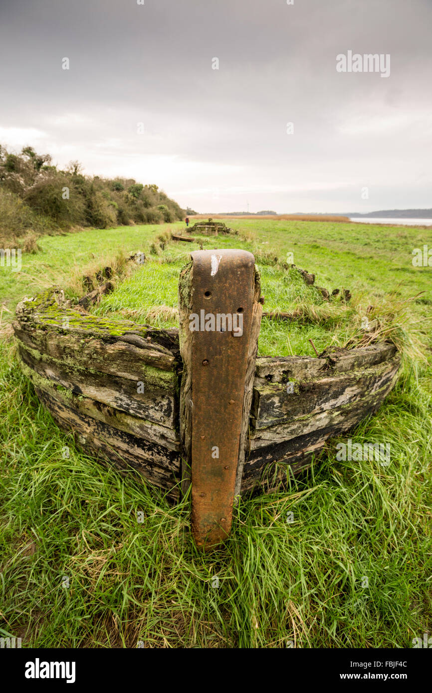 The Purton Hulks ships graveyard at Purton, Gloucestershire, England