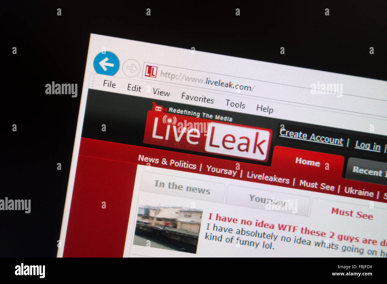 live leak website Stock Photo Alamy