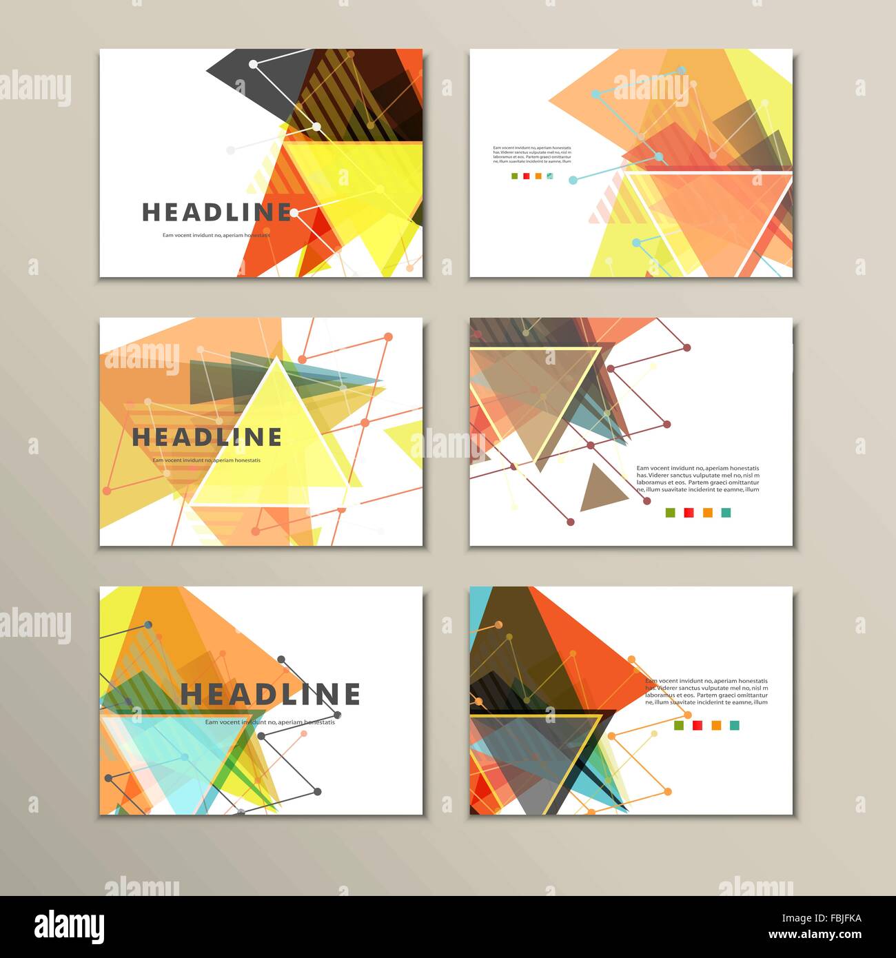 Light book cover. Abstract vector composition of triangles for printing