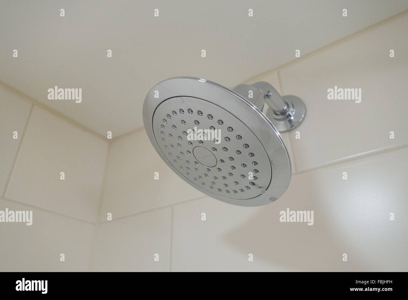 chrome shower head Stock Photo