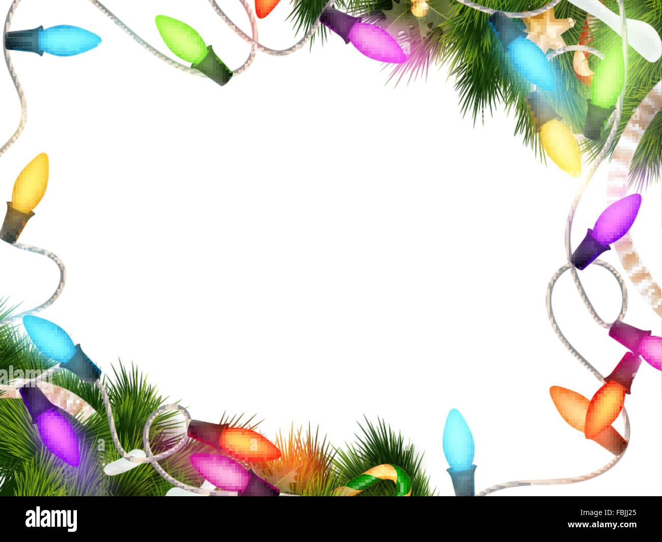 Christmas lights isolated on white. EPS 10 Stock Vector Image & Art - Alamy
