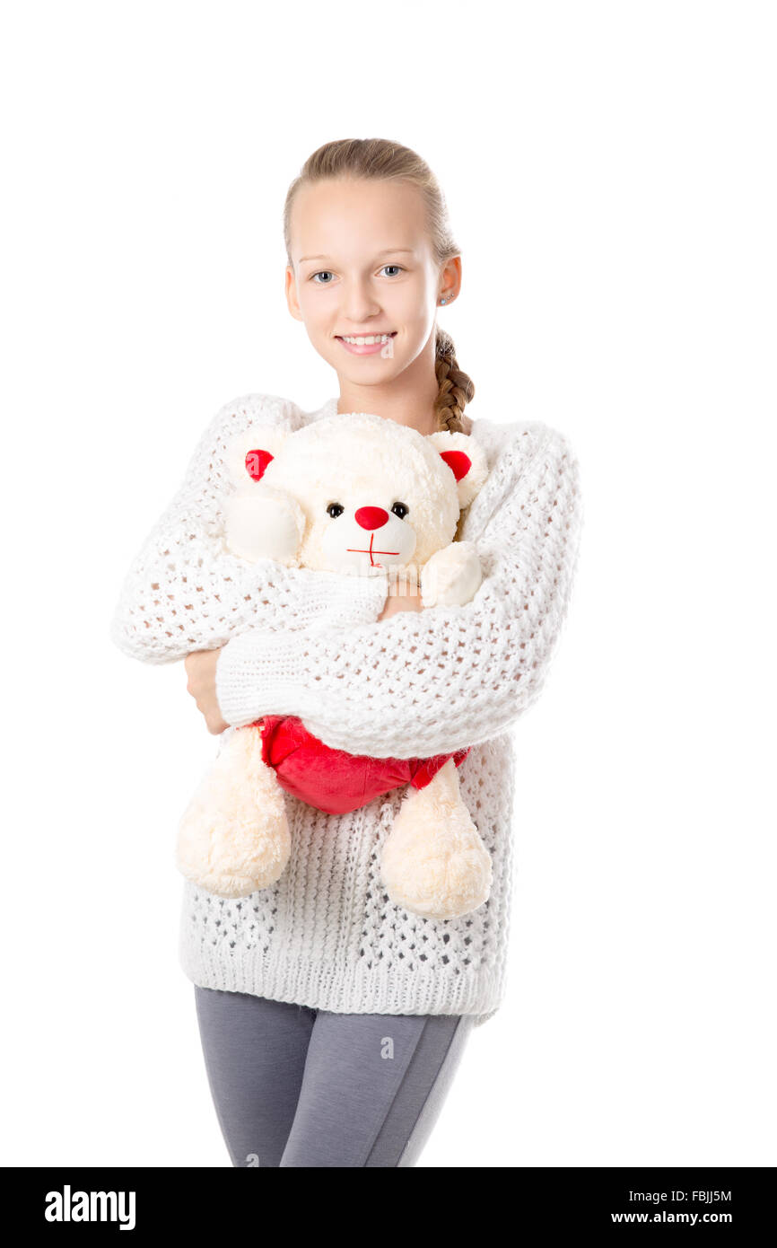 Caucasian teen smiling and holding stuffed animal hi-res stock photography  and images - Alamy