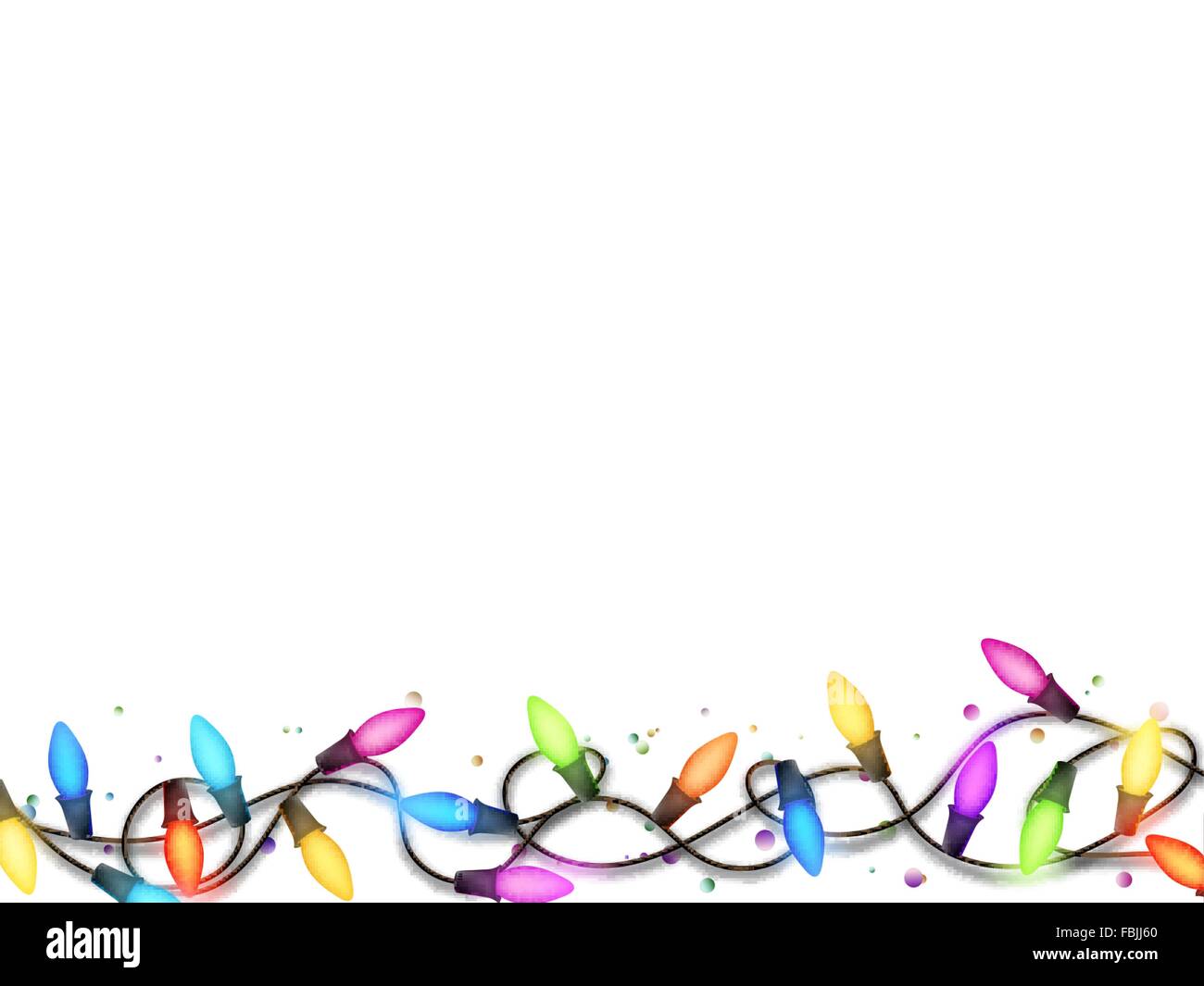 Christmas lights isolated on white. EPS 10 Stock Vector Image & Art - Alamy