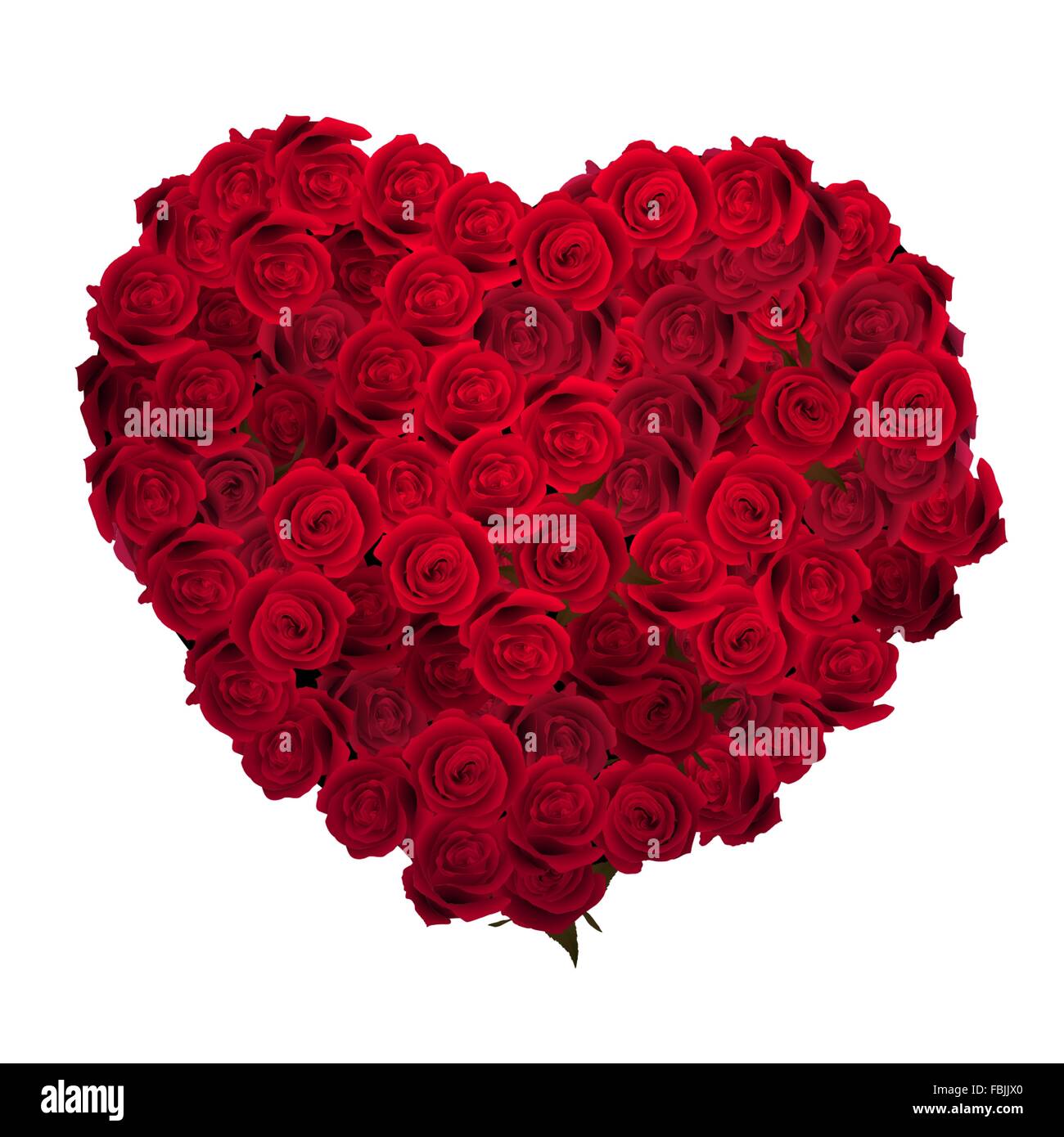 Valentines Day Heart Made of Red Roses. EPS 10 Stock Vector Image & Art ...