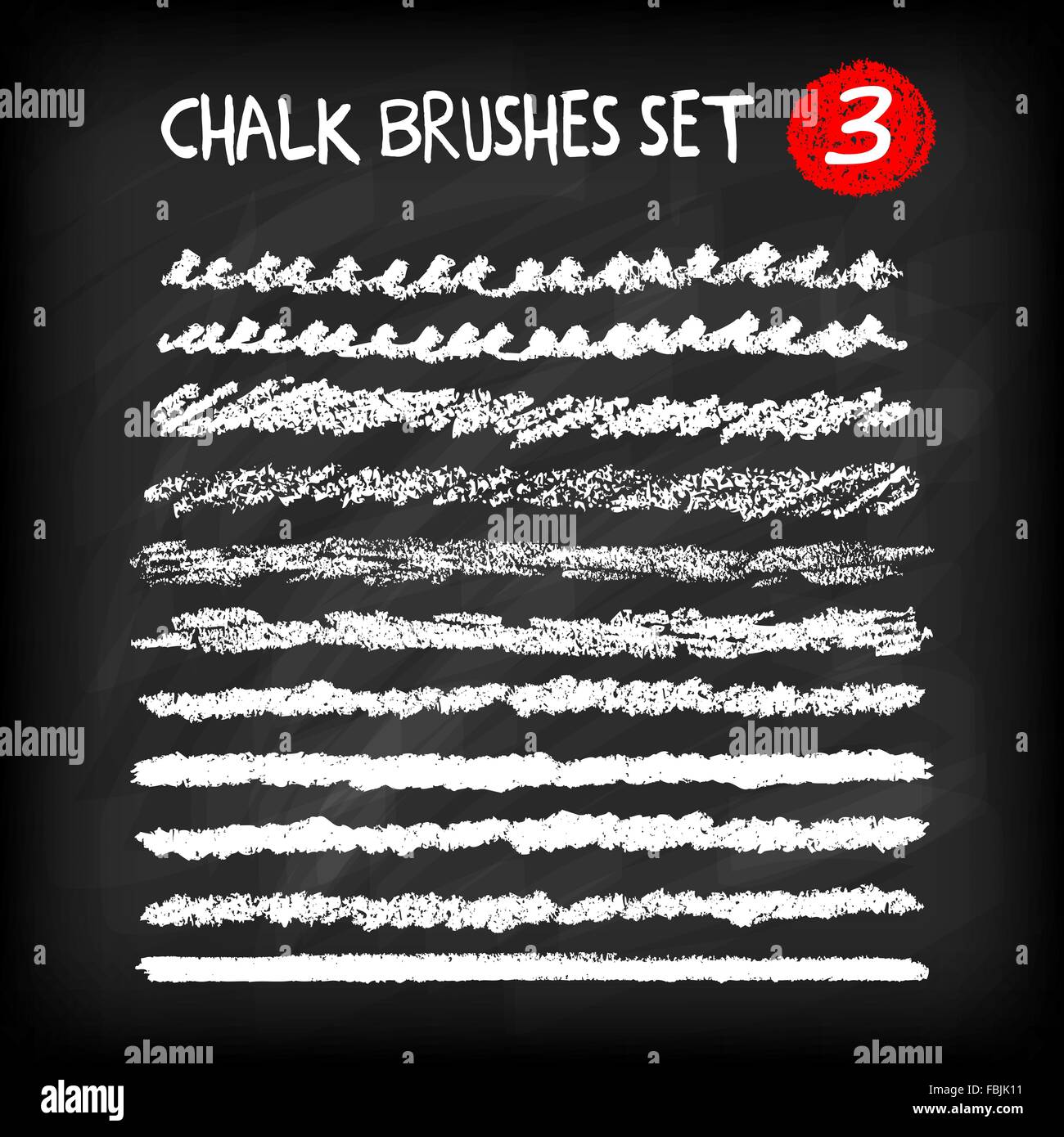 Set of chalk brushes Stock Vector Image & Art Alamy