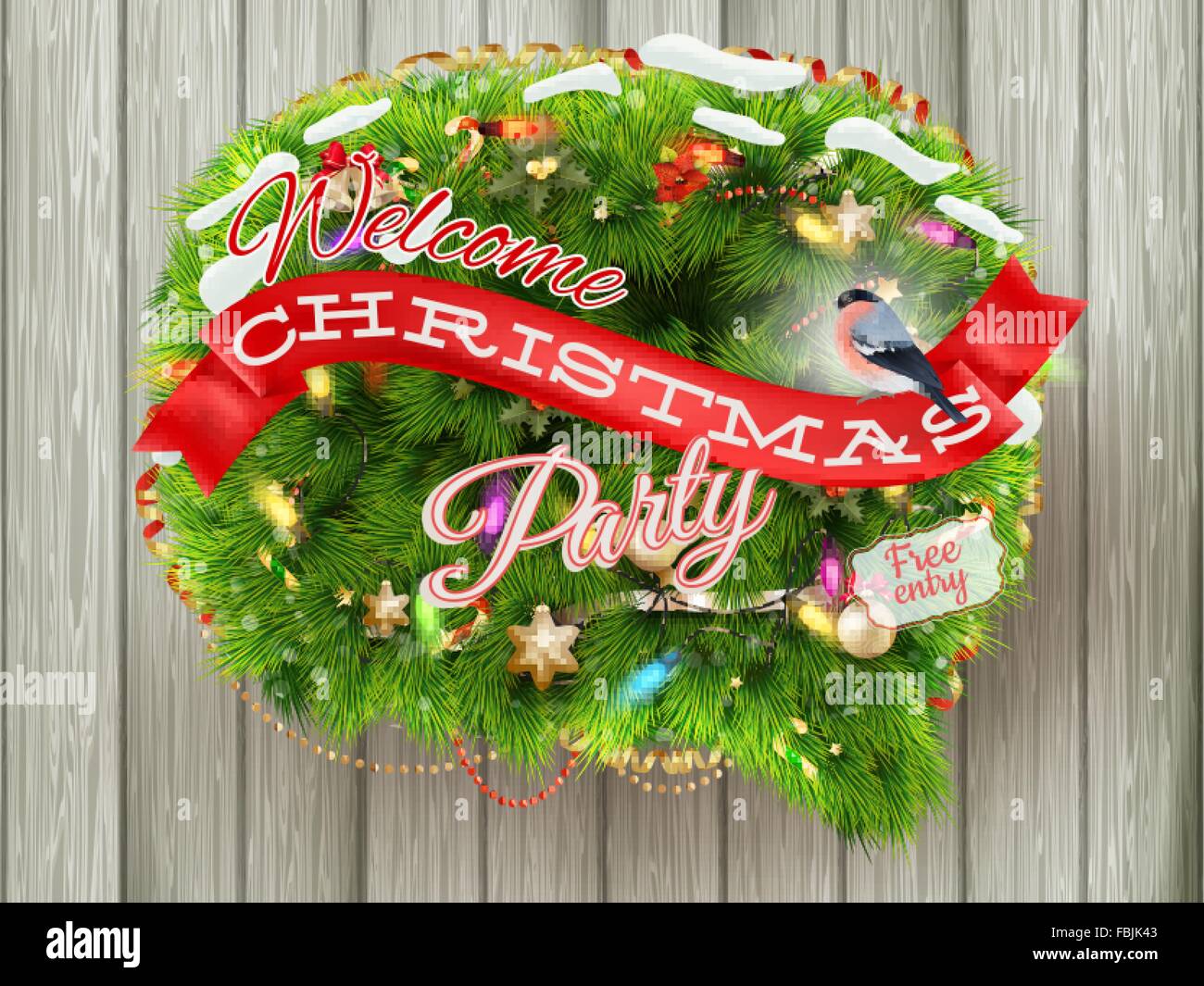 Christmas fir tree - Bubble for speech. EPS 10 Stock Vector