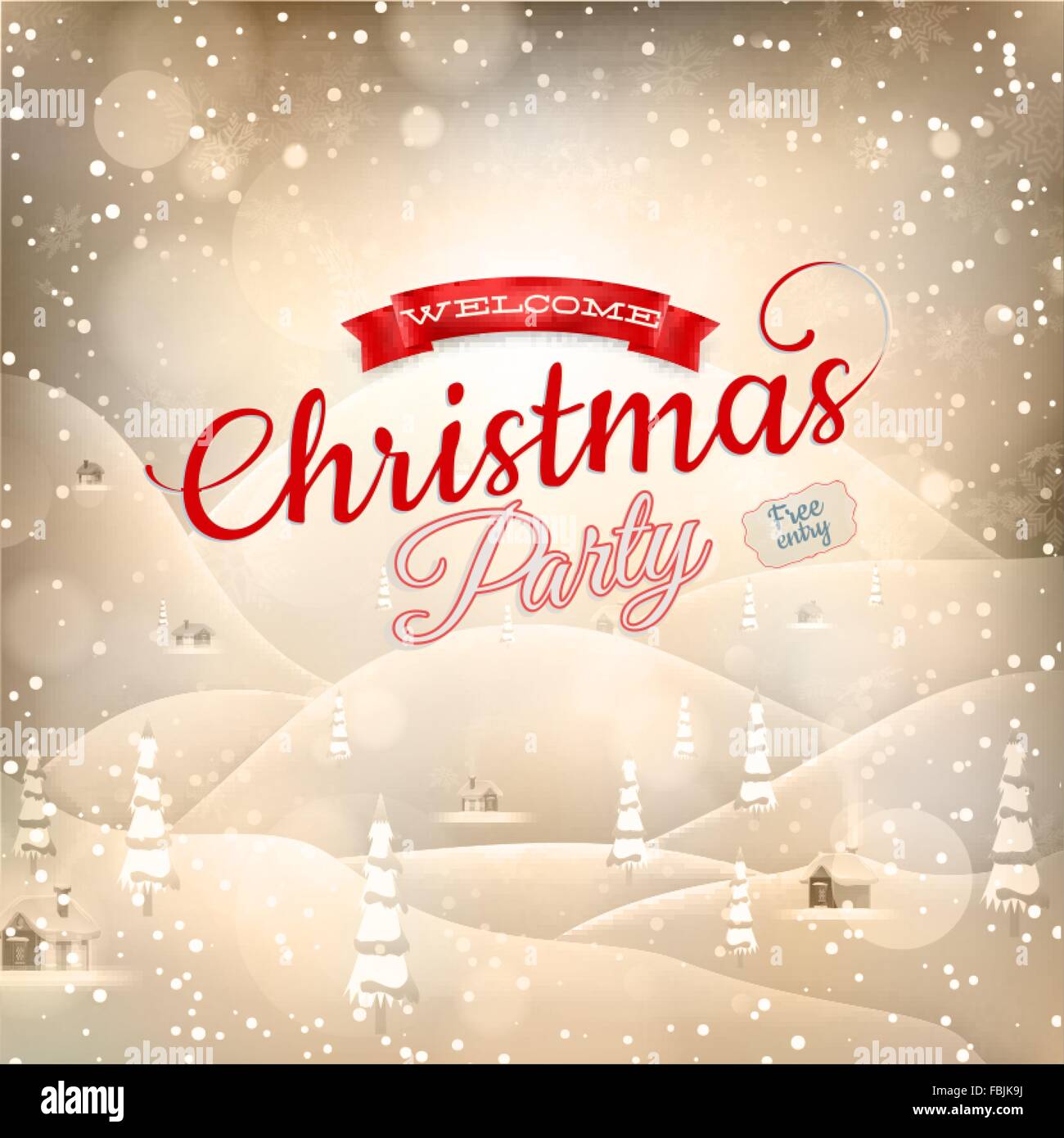 Christmas landscape Poster. EPS 10 Stock Vector Image & Art - Alamy