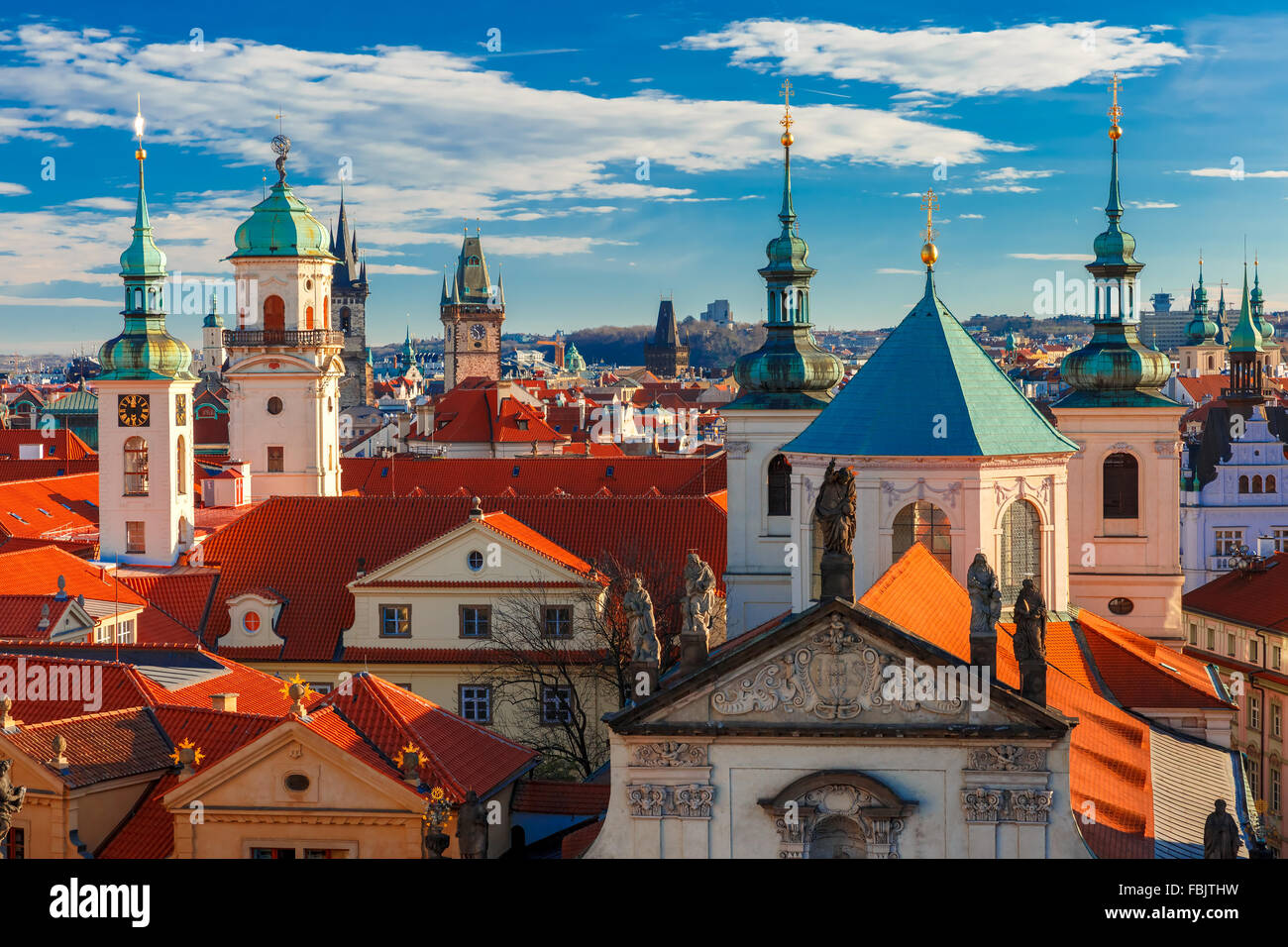 Aerial view over Old Town in Prague, Czech Republic Stock Photo - Alamy