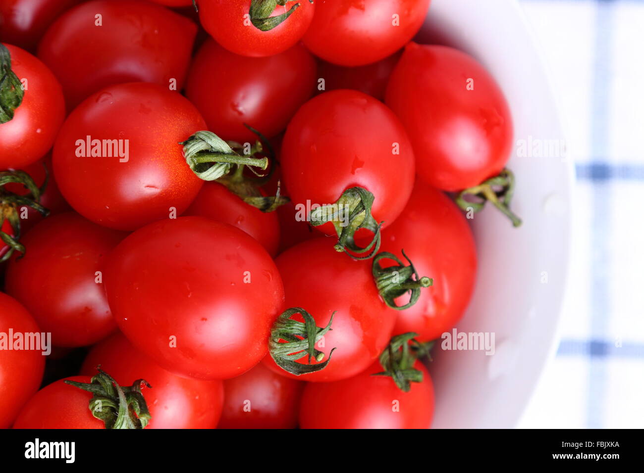 Delicious natural cherry tomatoes Stock Photo