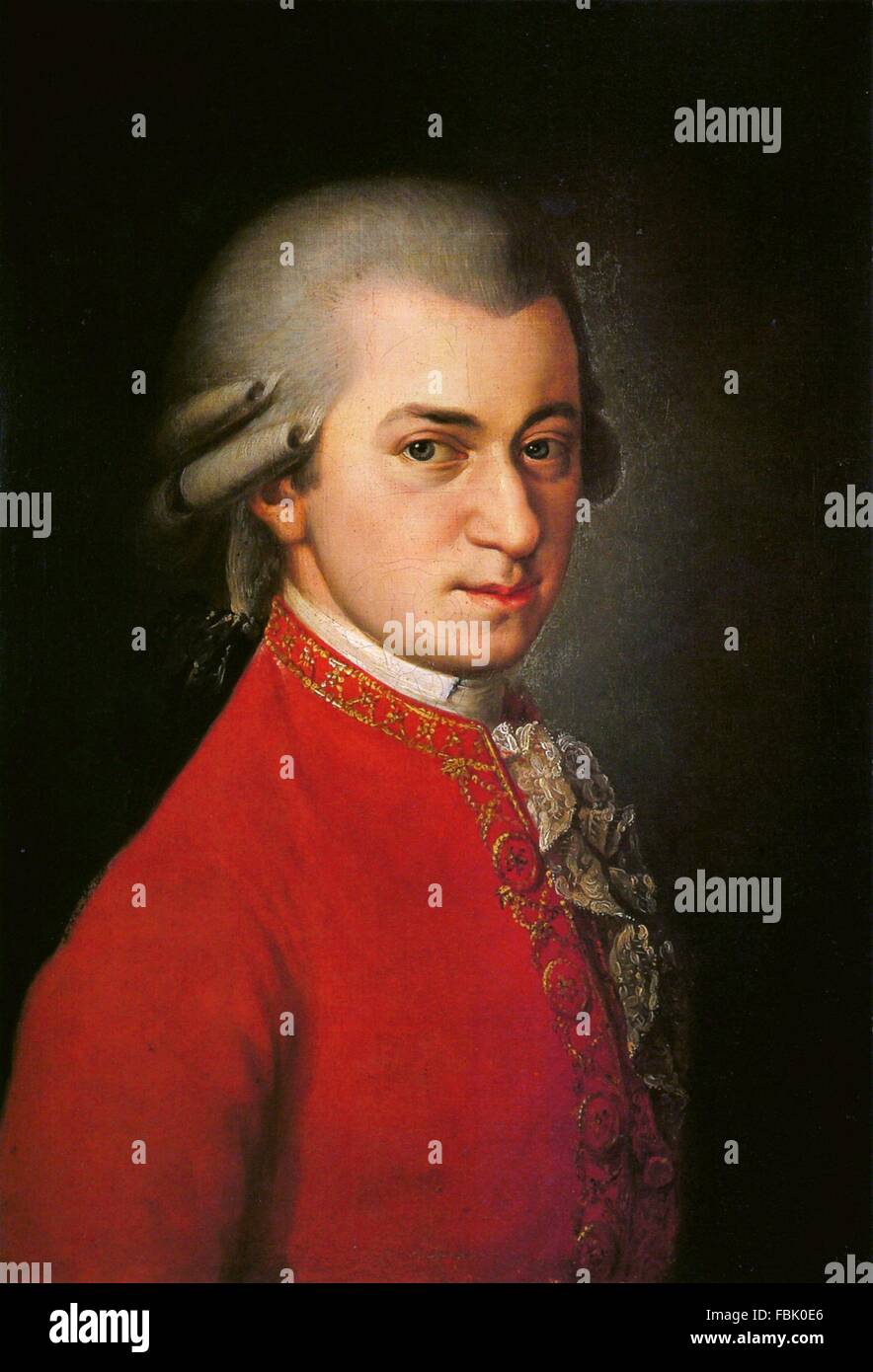 Wolfgang Amadeus Mozart Portrait Stock Photo