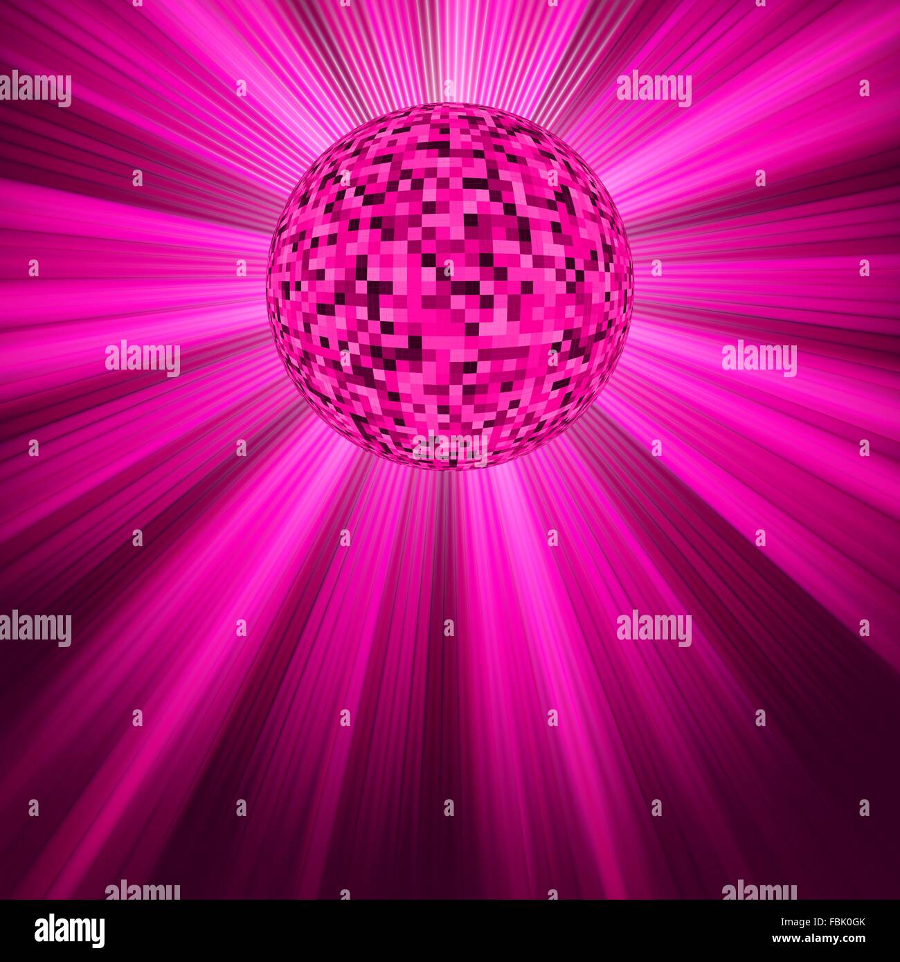 Party Banner with Disco Ball. EPS 8 Stock Vector