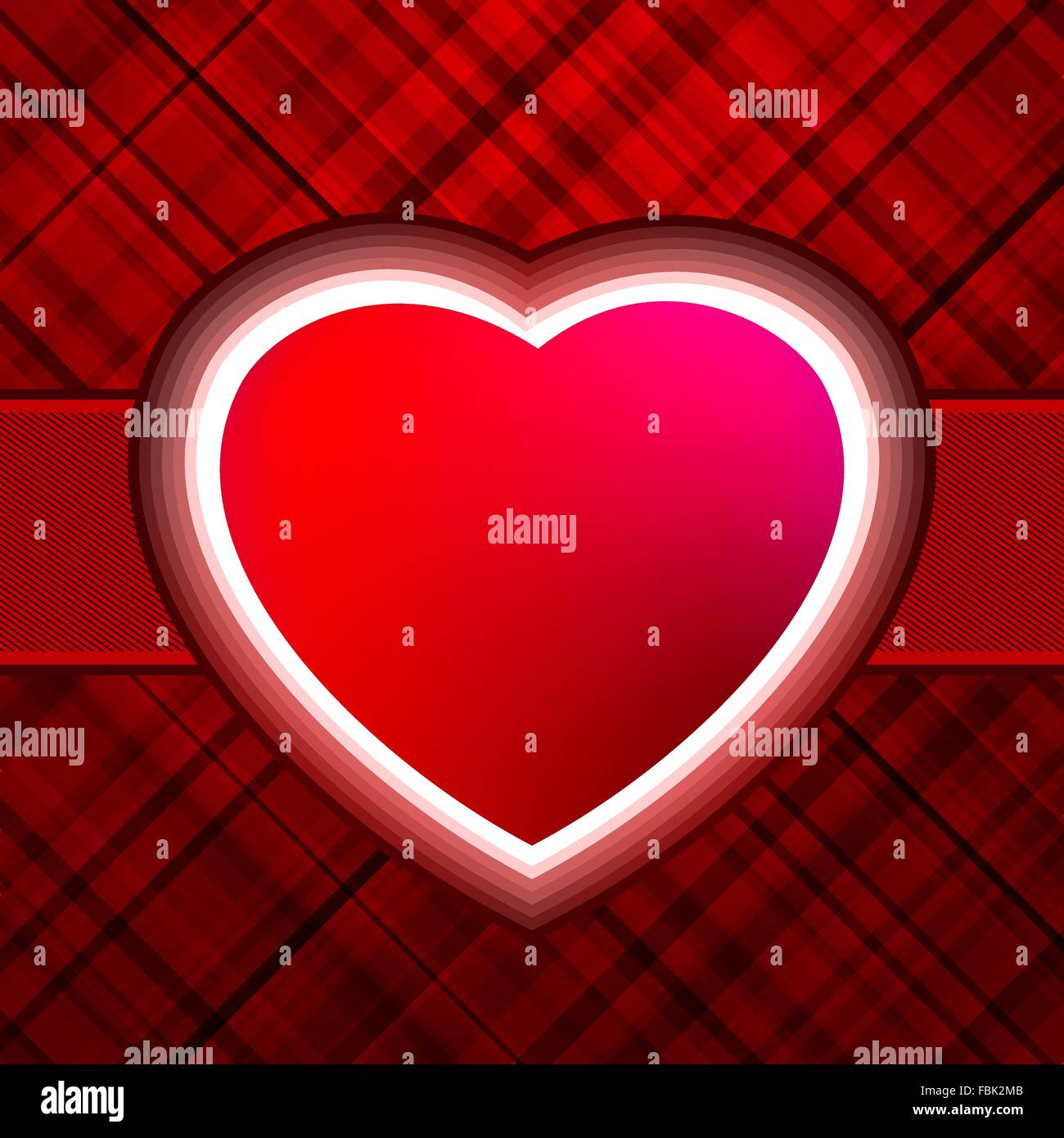 Red glow heart Valentines day card with. EPS 8 Stock Vector Image & Art ...