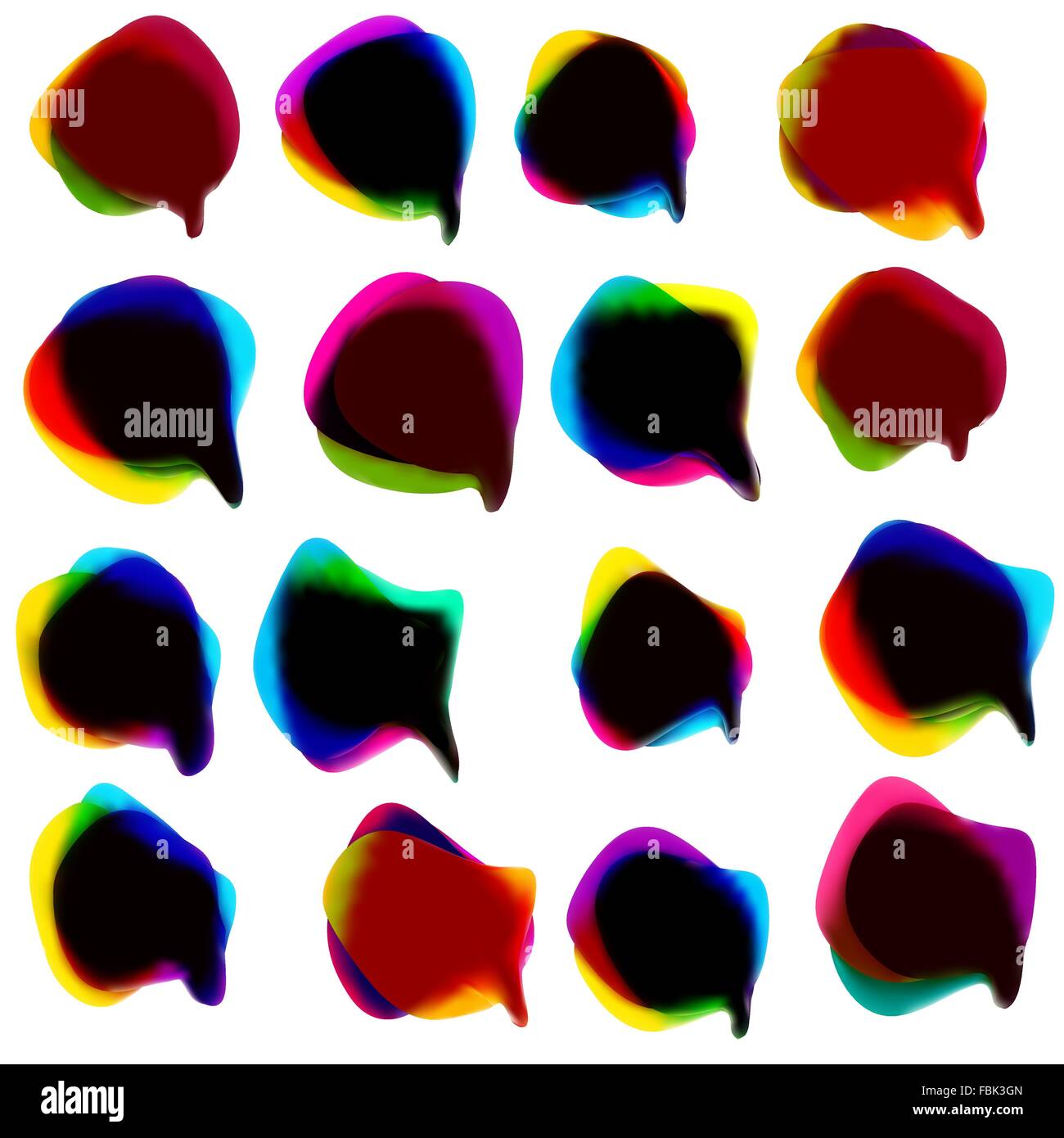 Speech bubbles icon floral Stock Vector Images - Alamy