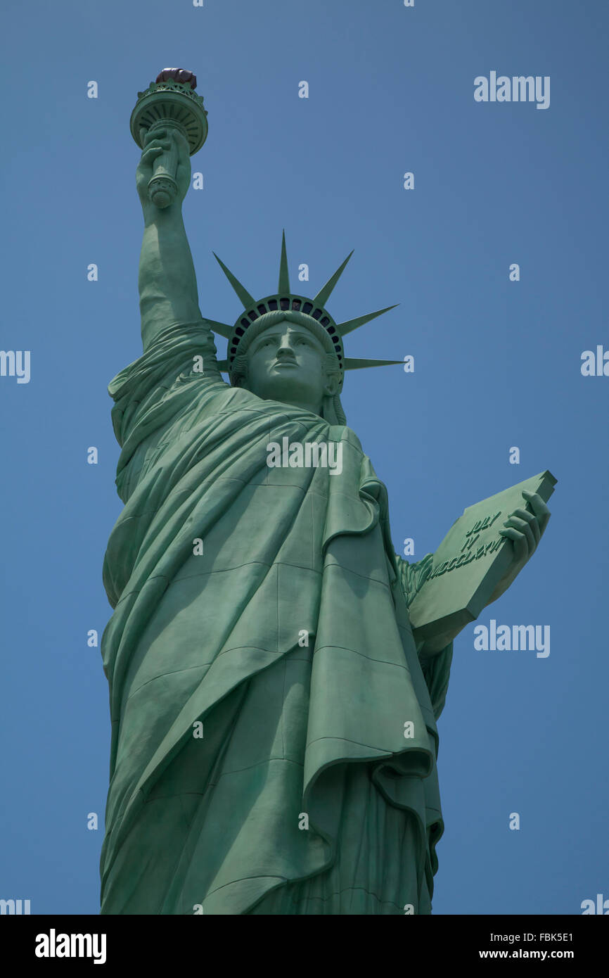 The Statue or Liberty on the New York Casino in Las Vegas Stock Photo