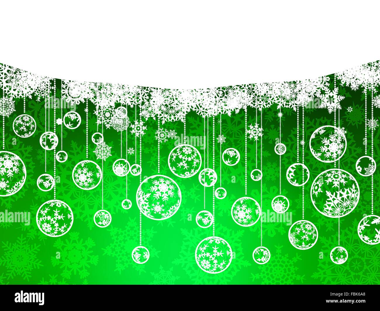 Elegant Christmas green with snowflakes. EPS 8 Stock Vector