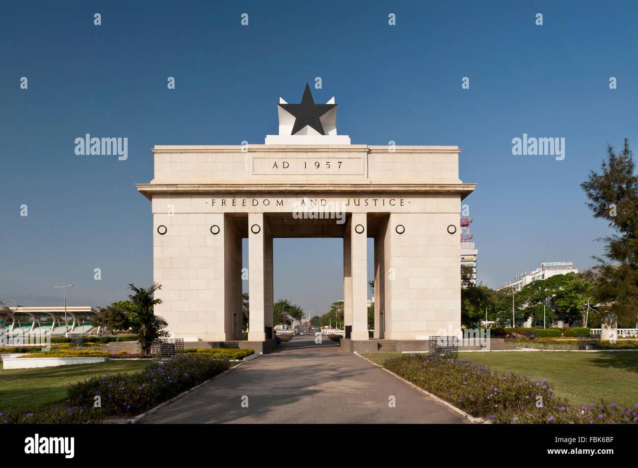 Photo of Independence Arch in Independence Square, Accra, Ghana 2011. Stock Photo