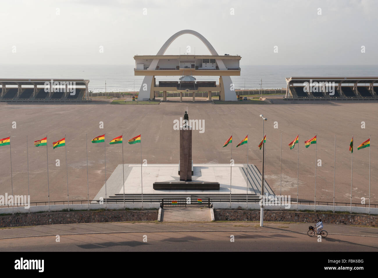 View of Independence Square. The venue is used for many national celebrations, and is dominated by the Independence Arch and the Stock Photo