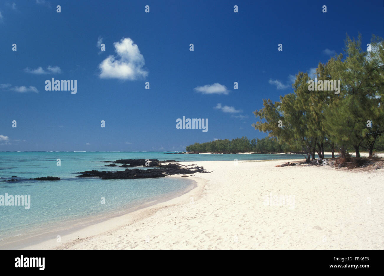 Beach on the Island of Mauritius in the Indian Ocean Stock Photo - Alamy