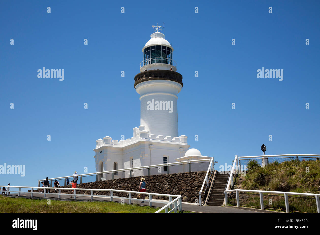 Lighthouse at Byron Bay in the national park and adjacent to Australia