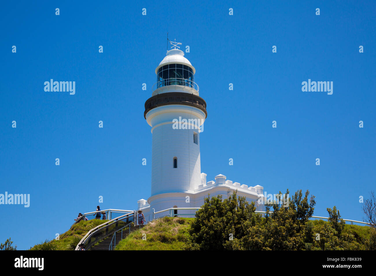Lighthouse at Byron Bay in the national park and adjacent to Australia
