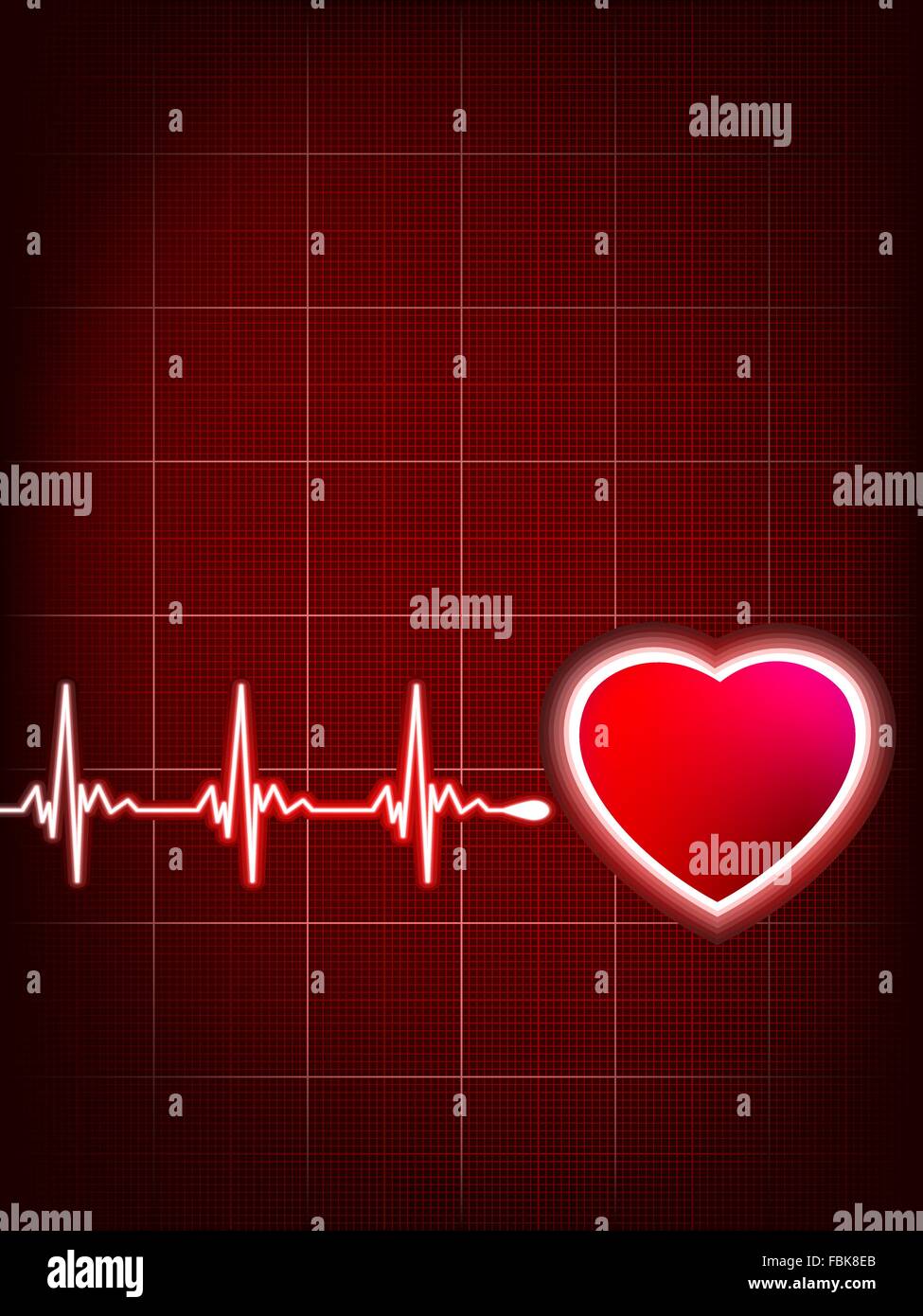 Abstract heart beats cardiogram. EPS 8 Stock Vector