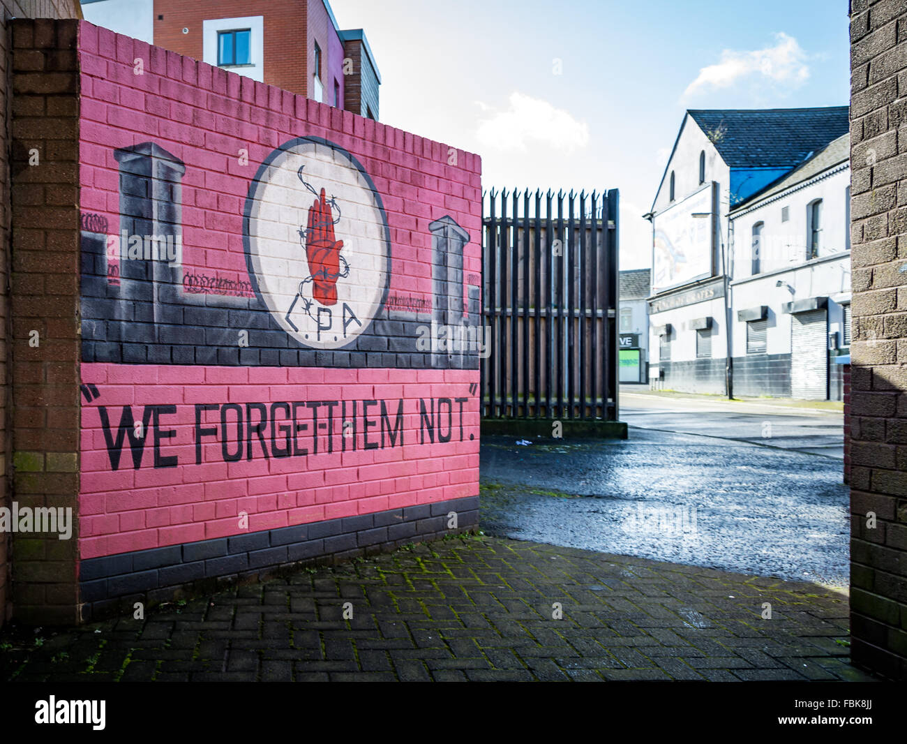 Loyalist Prisoners Association mural in Castlereagh area of East Belfast Stock Photo