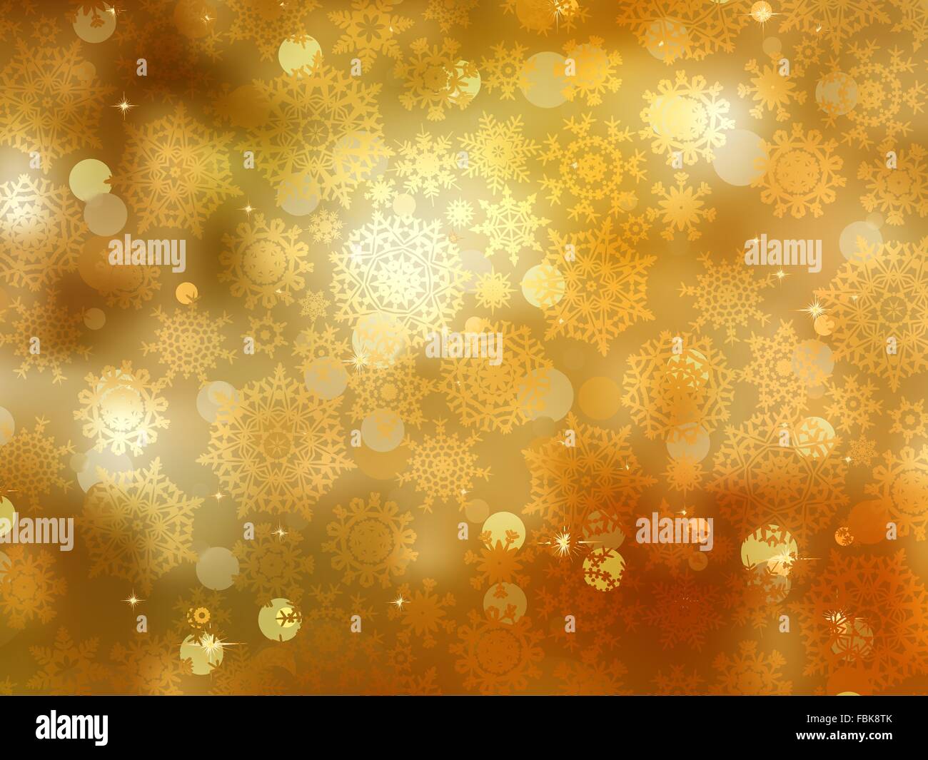 Gold Christmas background with snowflakes. EPS 8 Stock Vector Image ...