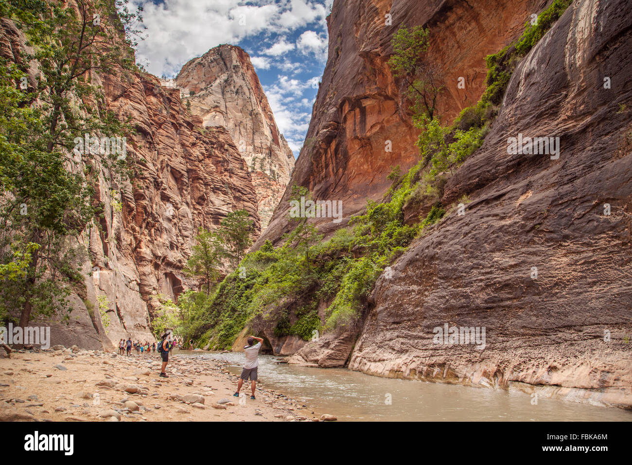 Entrance to the Narrows, Zion National Park Stock Photo