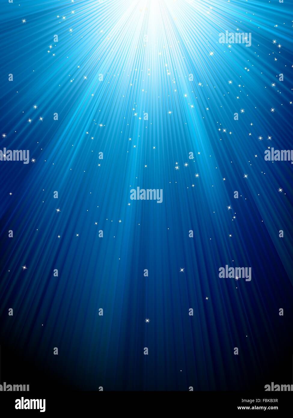 Snow and stars are falling on rays. EPS 8 Stock Vector Image & Art - Alamy