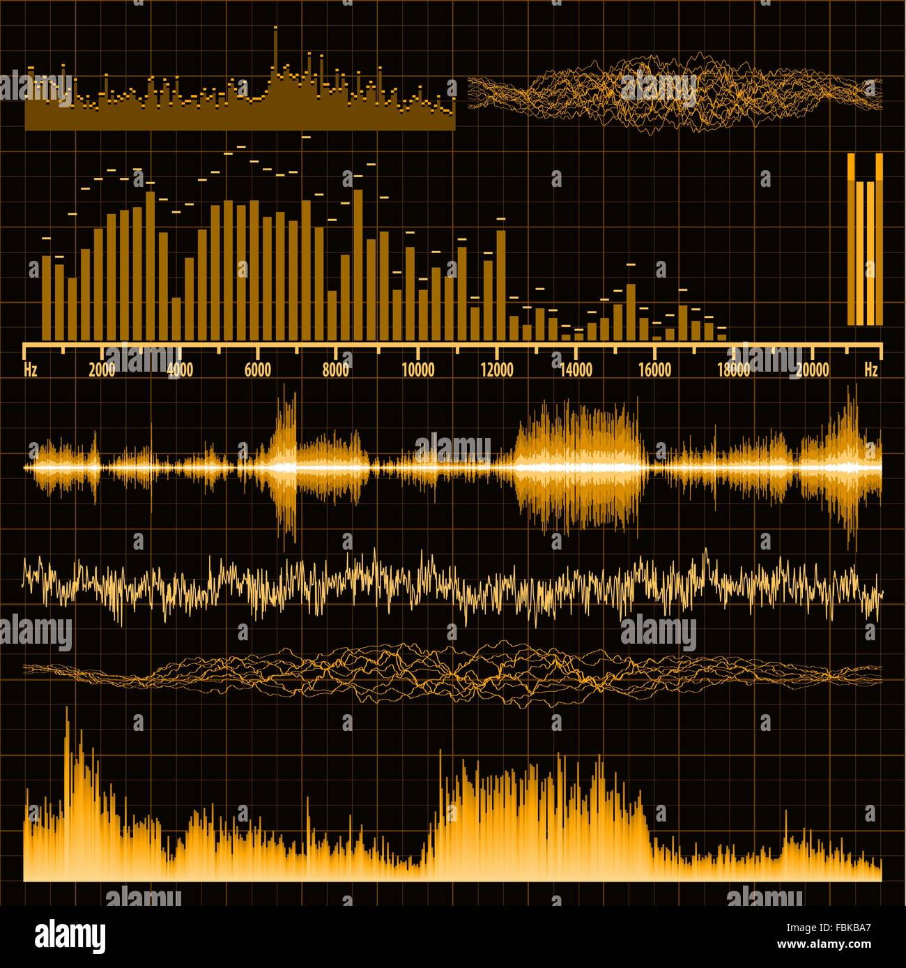 Sound waves set. Music background. EPS 8 Stock Vector Image & Art - Alamy