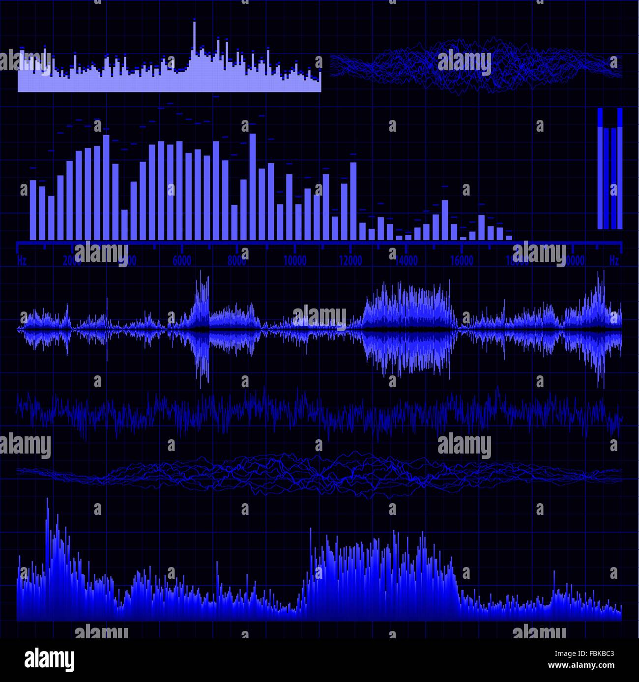 Sound waves set. Music background. EPS 8 Stock Vector Image & Art - Alamy