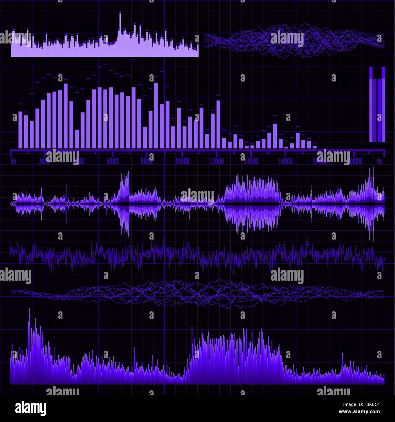 Sound waves set. Music background. EPS 8 Stock Vector Image & Art - Alamy
