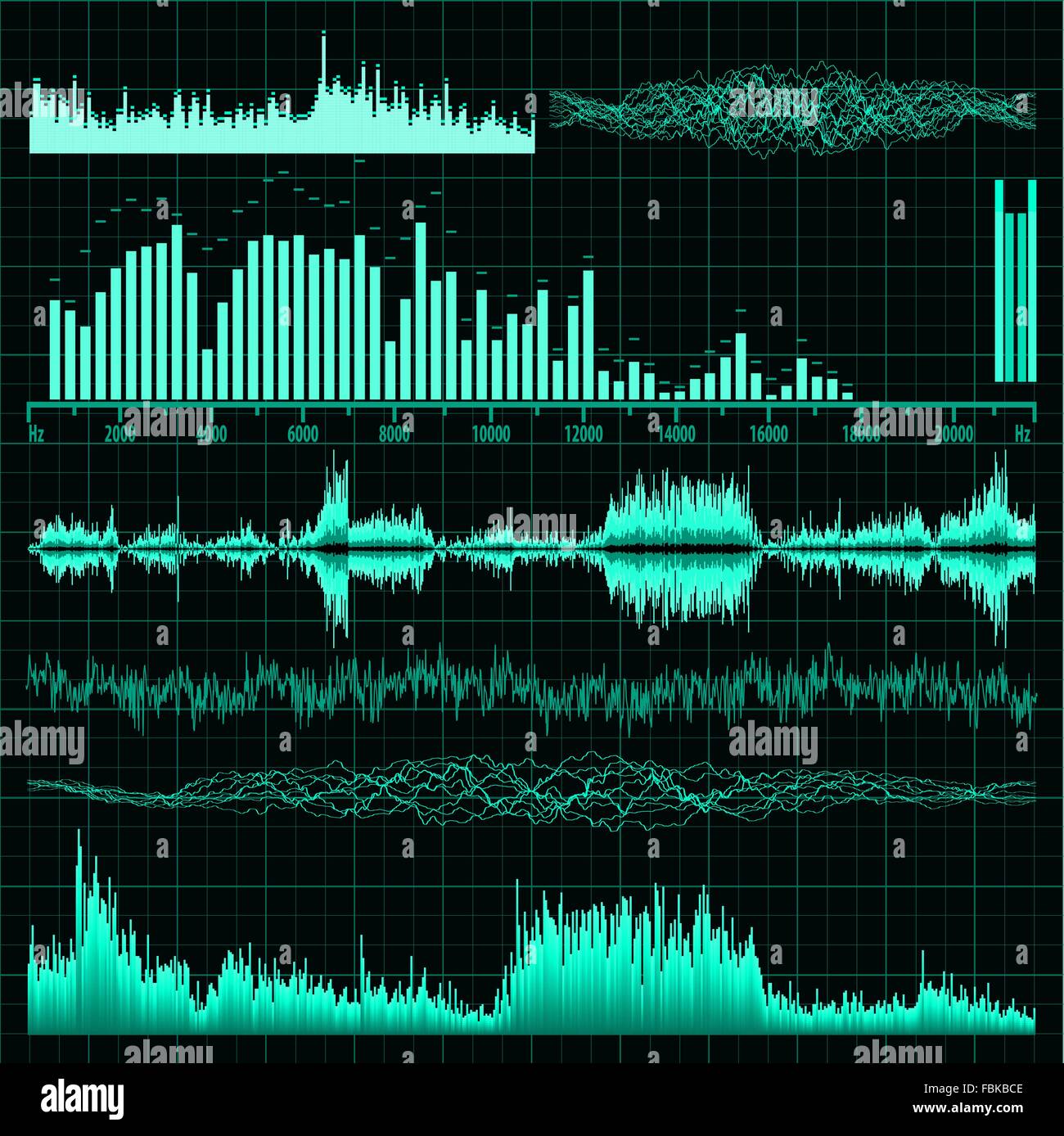 Sound waves set. Music background. EPS 8 Stock Vector Image & Art - Alamy
