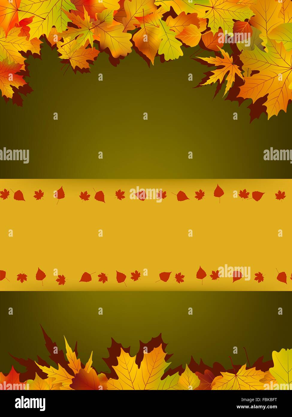 Autumn card of colored leafs. EPS 8 Stock Vector Image & Art - Alamy
