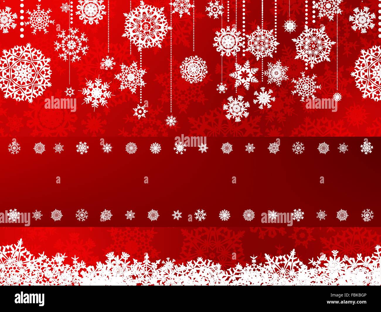 Red card with snowflakes. EPS 8 Stock Vector Image & Art - Alamy