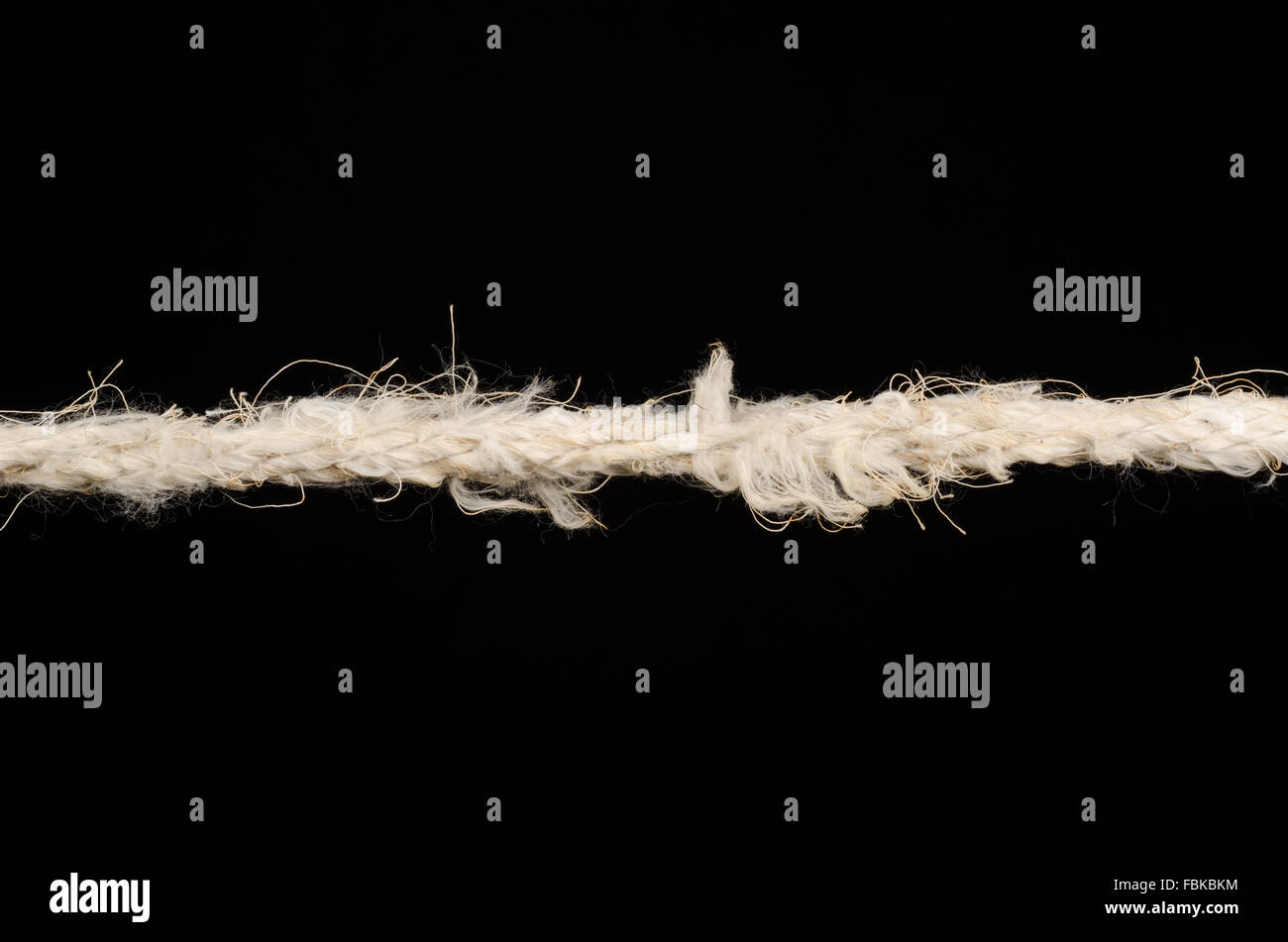 Rope about to break, a stress concept Stock Photo