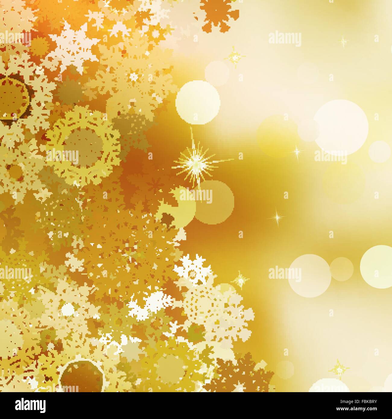 Festive gold Christmas with bokeh lights. EPS 10 Stock Vector Image ...