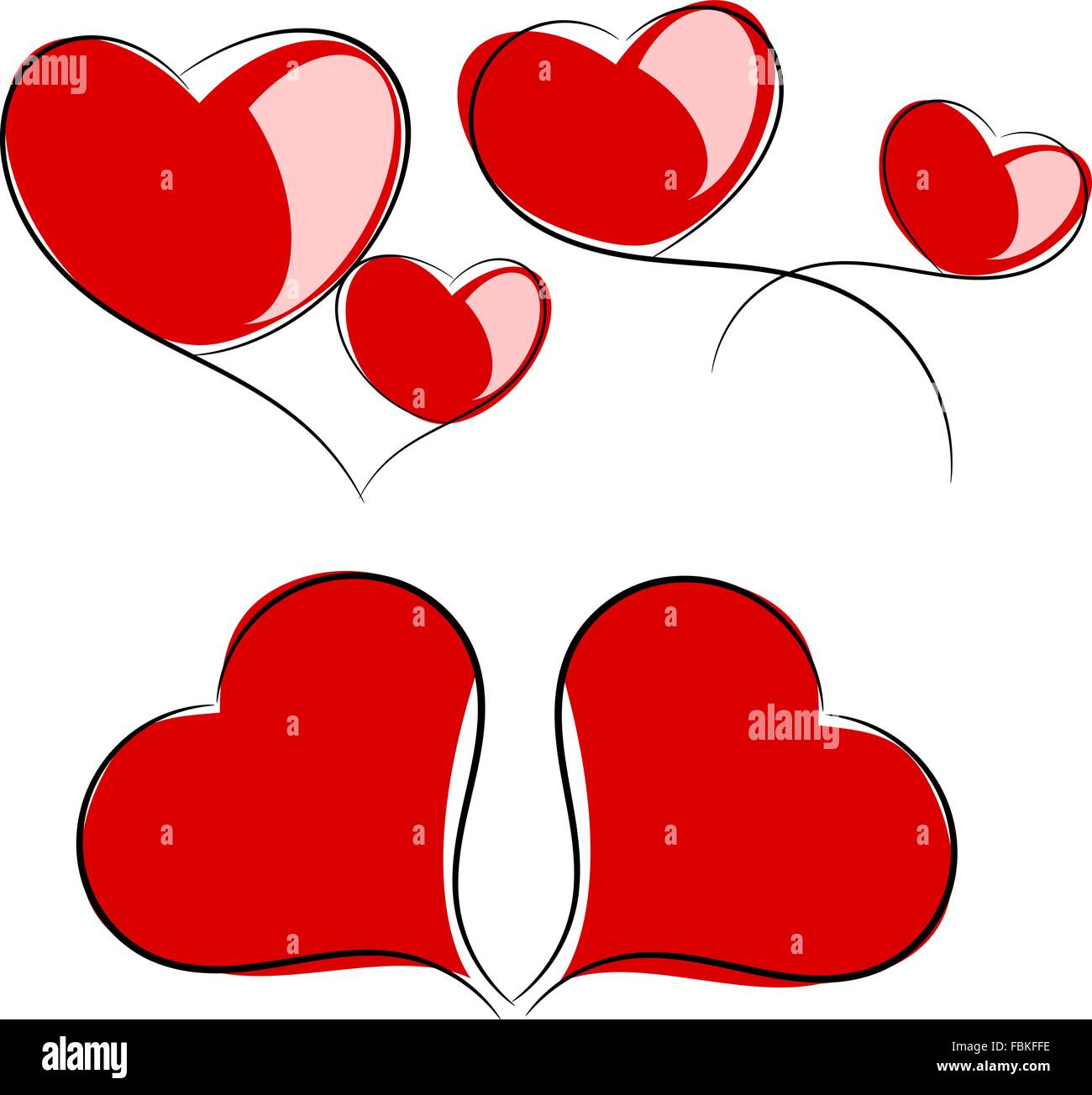 Red heart in love concept illustration Stock Vector Image & Art - Alamy