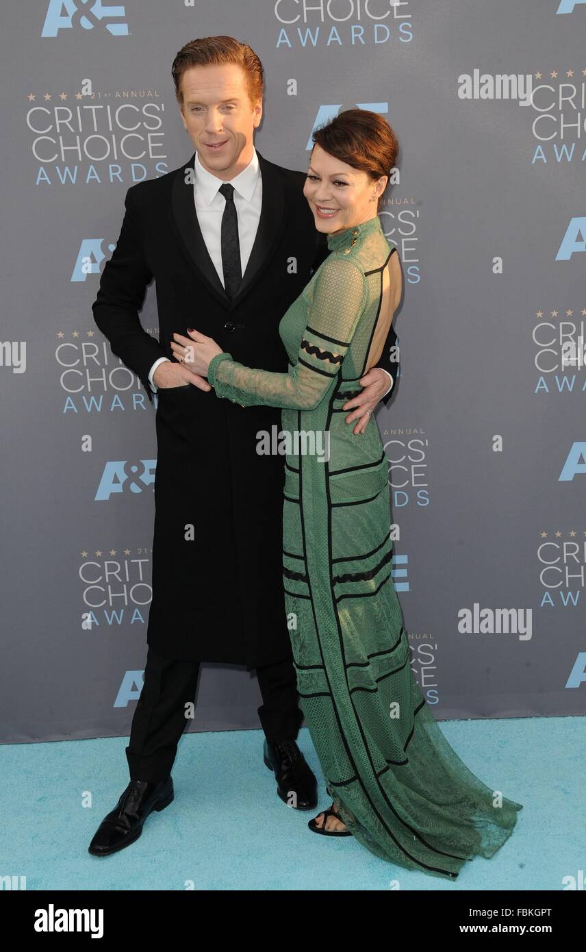 Damian Lewis, Helen McCrory at arrivals for 21st Annual Critics' Choice Awards - Part 2, Barker Hangar, Santa Monica, CA January 17, 2016. Photo By: Dee Cercone/Everett Collection Stock Photo
