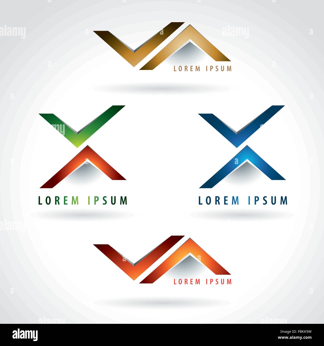 Letter X and arrow shaped logo icon design template elements Stock ...