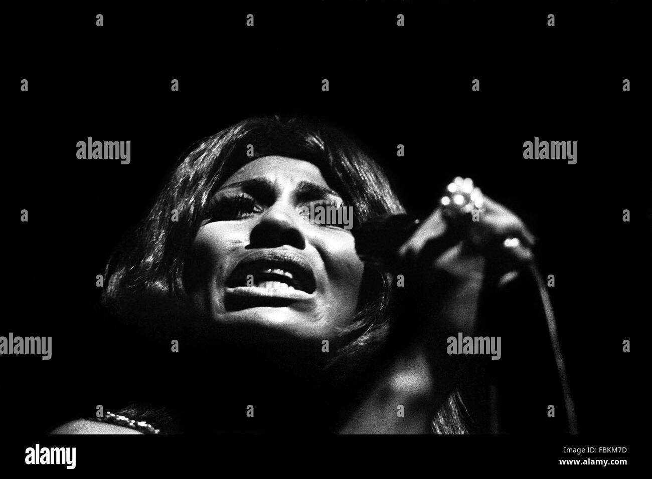 Tina Turner -  1971  -  France / Ile-de-France (region) / Paris  -  Tina Turner, Concert at Olympia, 1971   -  Philippe Gras / Le Pictorium Stock Photo