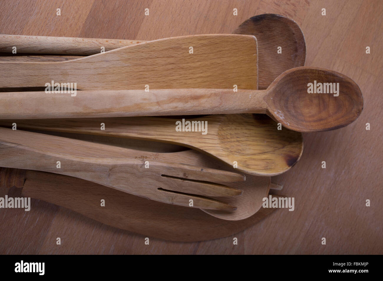 wooden forks, spoons and knives Stock Photo Alamy
